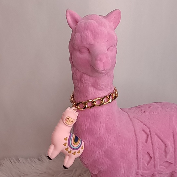 PINK LLAMA w/handmade necklace 🦙 - Picture 3 of 14